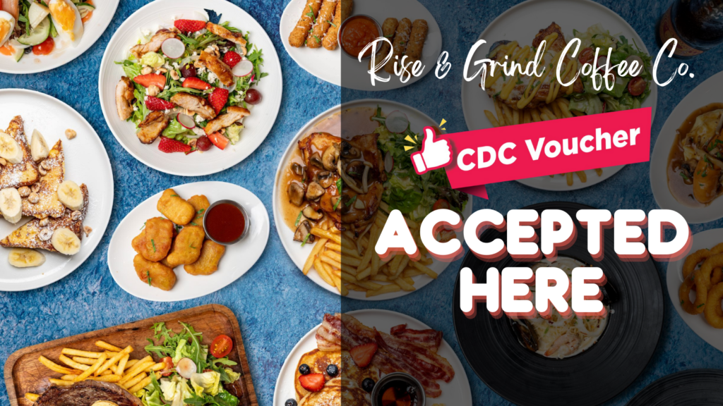 CDC Voucher Accepted Here Rise & Grind Coffee